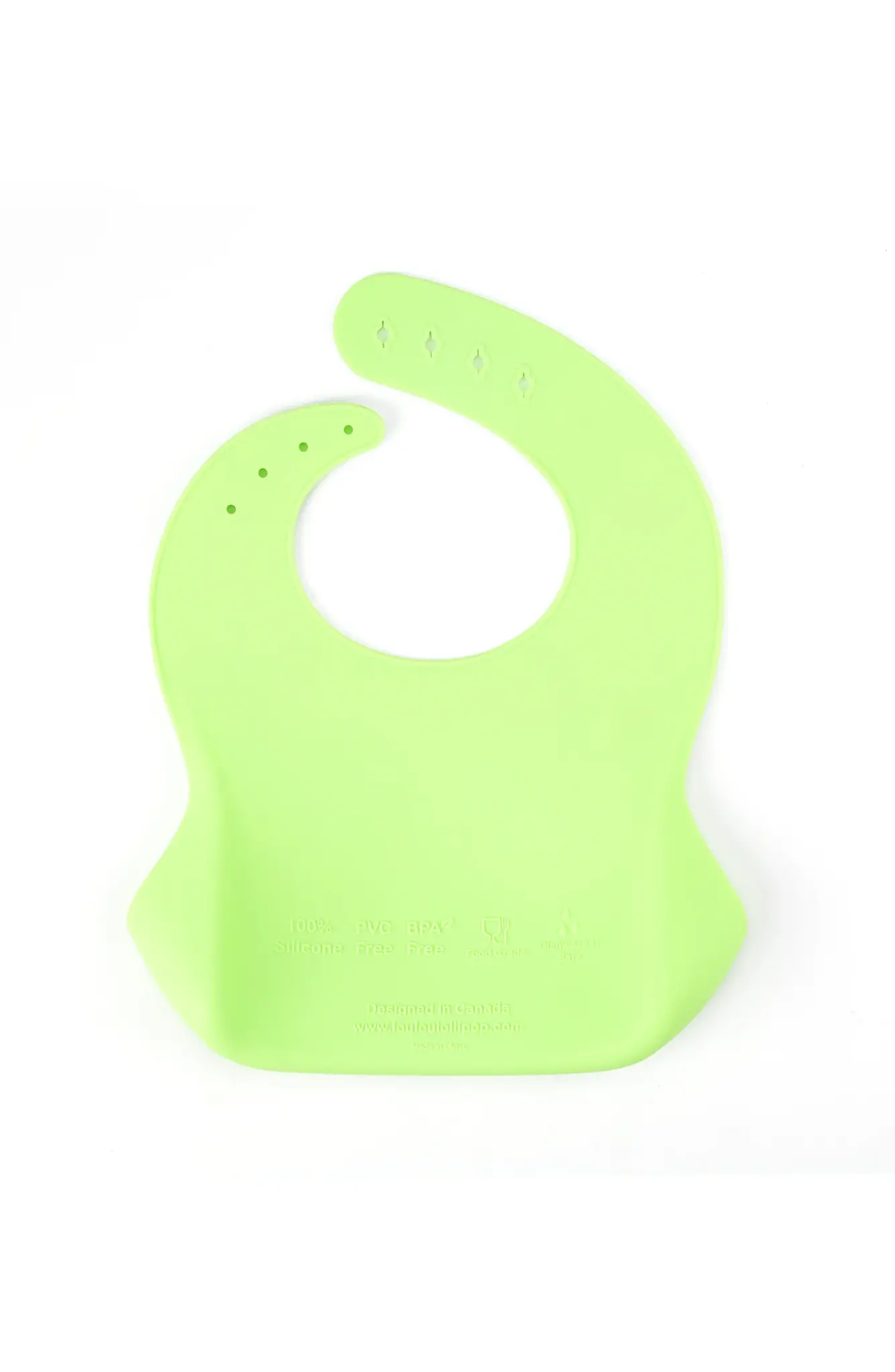 Loulou Lollipop bavette de silicone - chenille lime