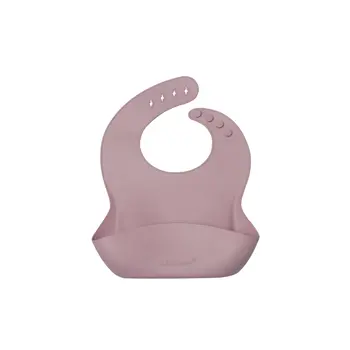 Loulou Lollipop Silicone bib - Dusty mauve