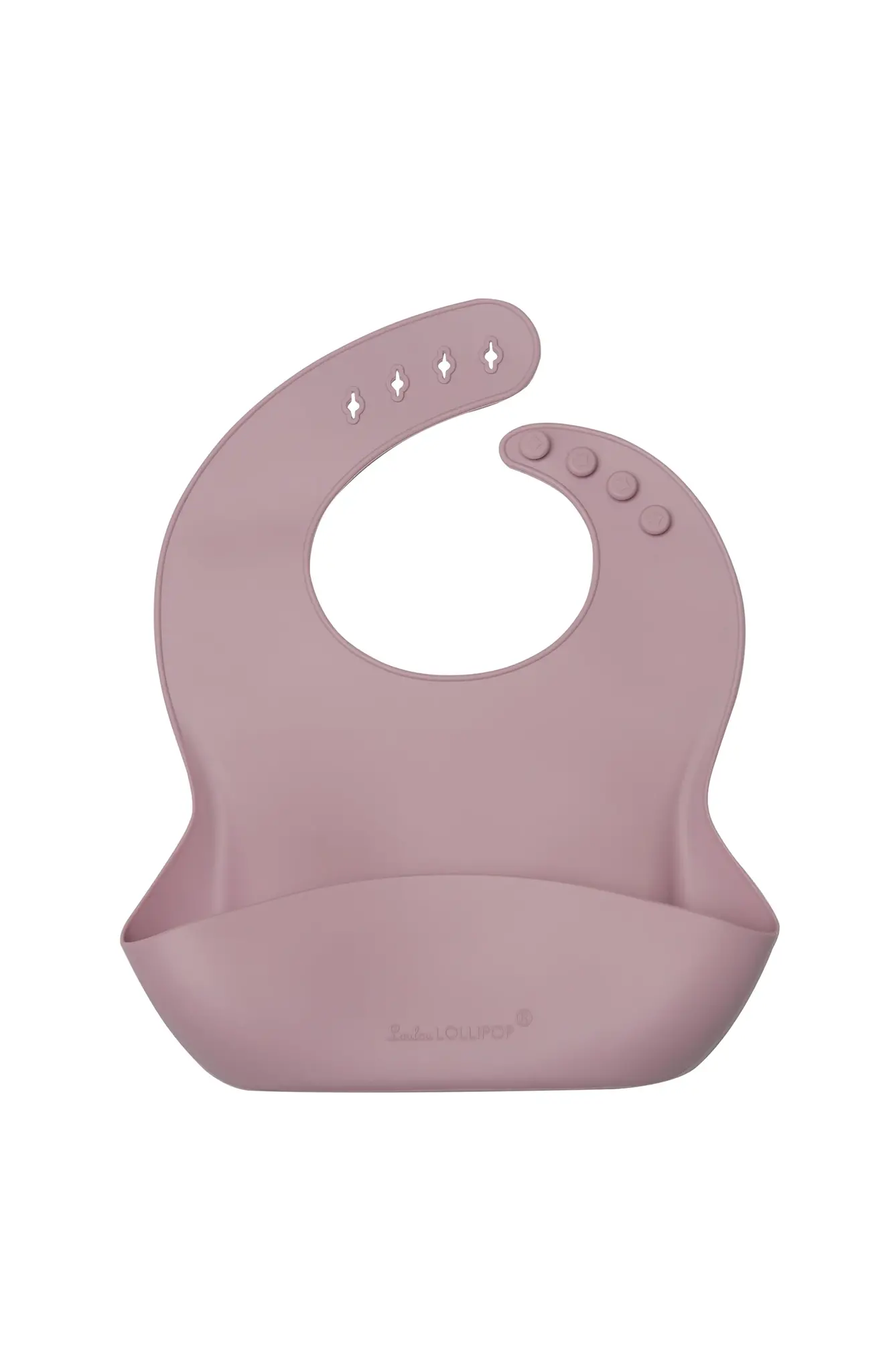 Loulou Lollipop Bavette en silicone - mauve