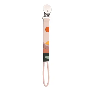 Loulou Lollipop Silicone beadless pacifier clip - canyon sunset