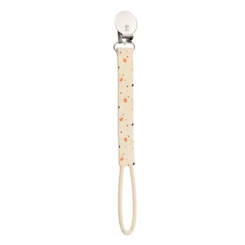 Loulou Lollipop Silicone beadless pacifier clip - printed terrazo