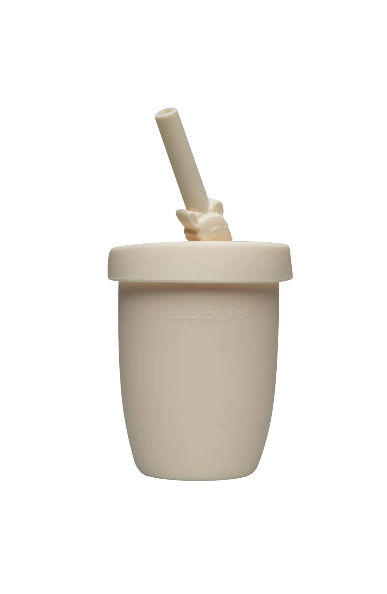 Loulou Lollipop Silicone cup with lid and straw - Llama