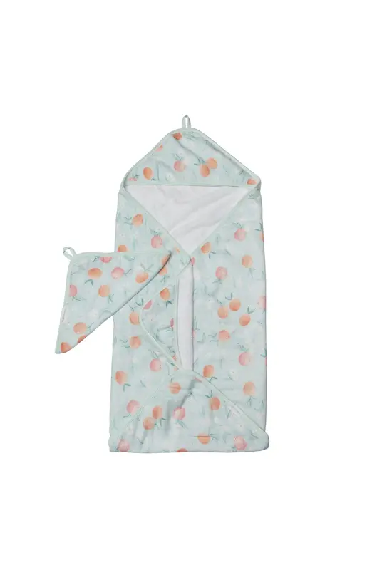 Loulou Lollipop Hooded towel set - peaches