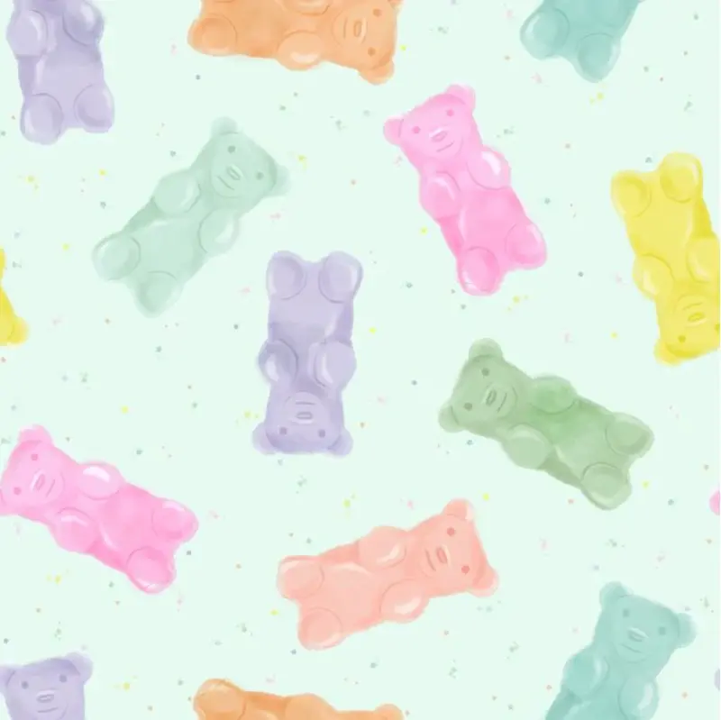 Loulou Lollipop Bavette avec manche imperméable  (4-36m) - gummy bears
