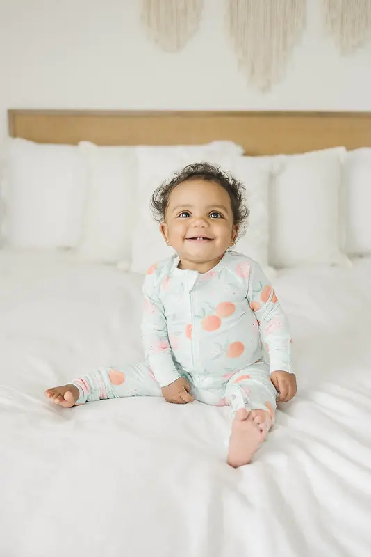 Loulou Lollipop Sleeper with foldable feet - Peaches