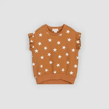 Miles the label Pull à manches courtes bronze à imprimé d'étoiles