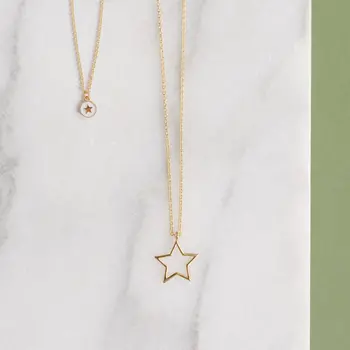 Helmsie, Momma + Me Star Necklace Set