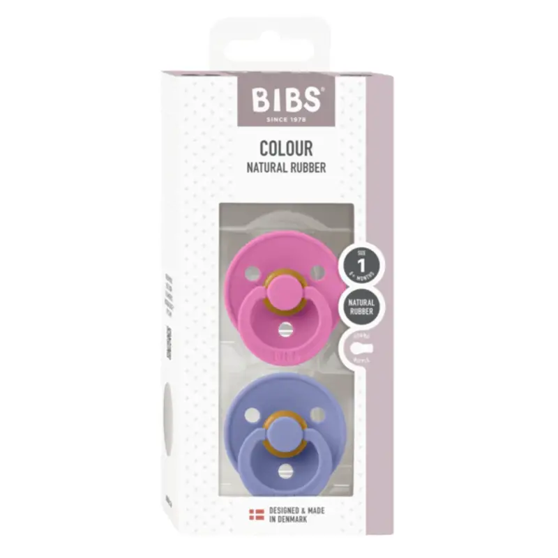 Bibs Ensemble de 2 suces 0-6 mois - Bubblegum / Peri