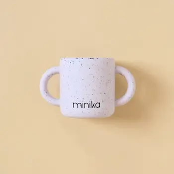 Minika Tasse d'apprentissage avec poignées en silicone - Lavender