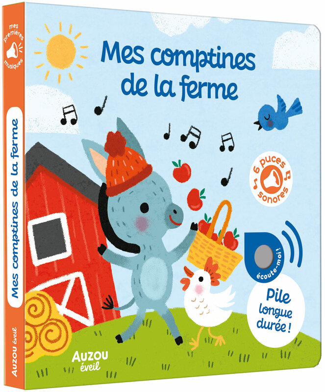 Auzou Mes comptines de la ferme (6 puces sonores)