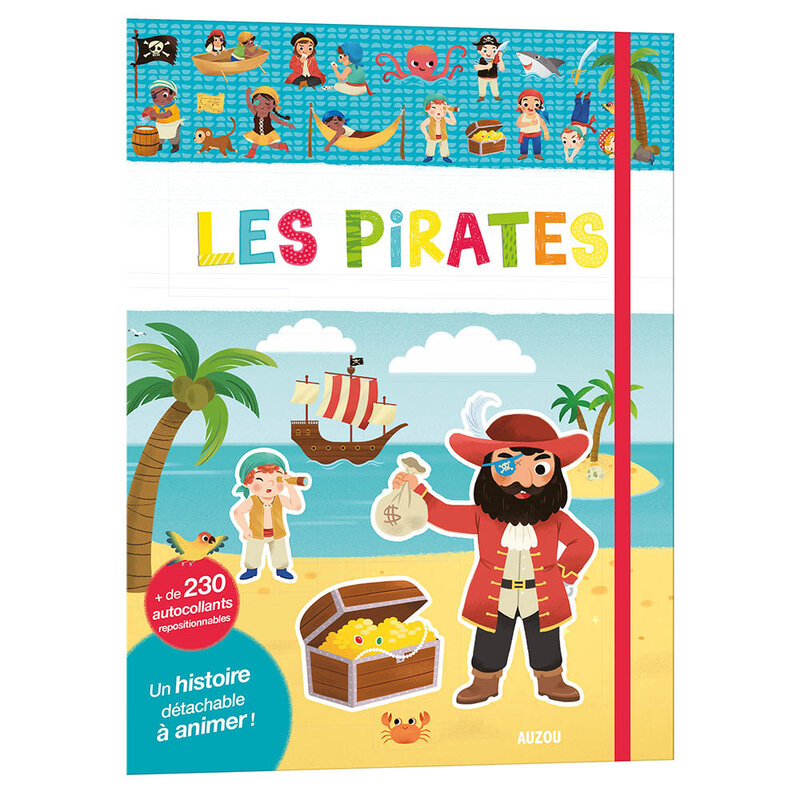 Auzou Les Pirates + de 230 autocollants repositionnables