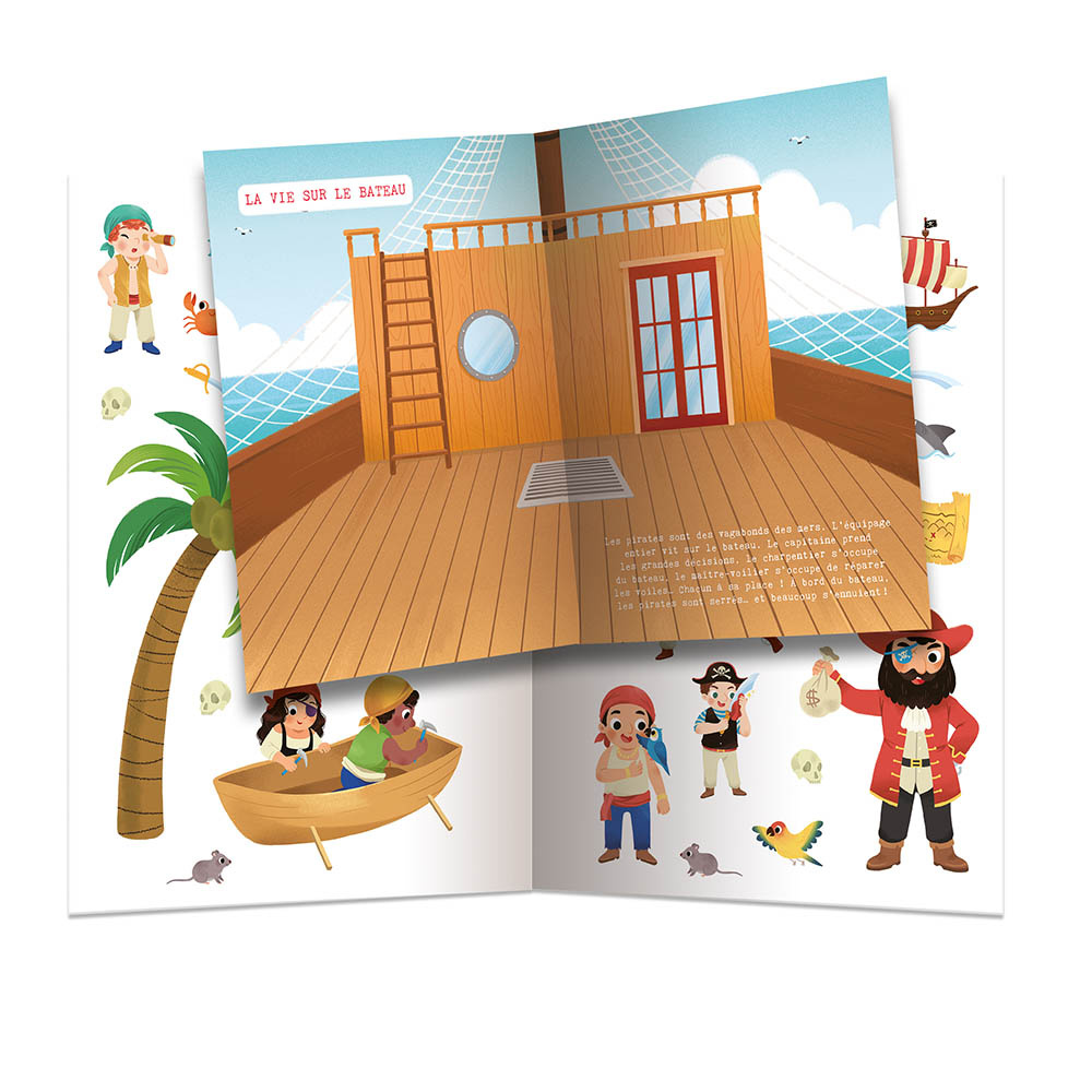 Auzou Les Pirates + de 230 autocollants repositionnables