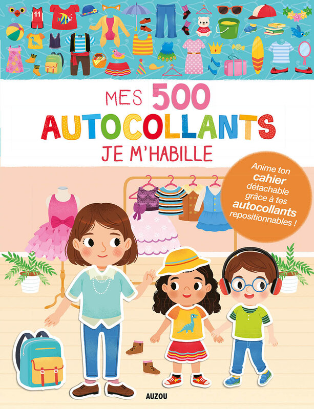 Auzou Mes 500 autocollants - Je m'habille