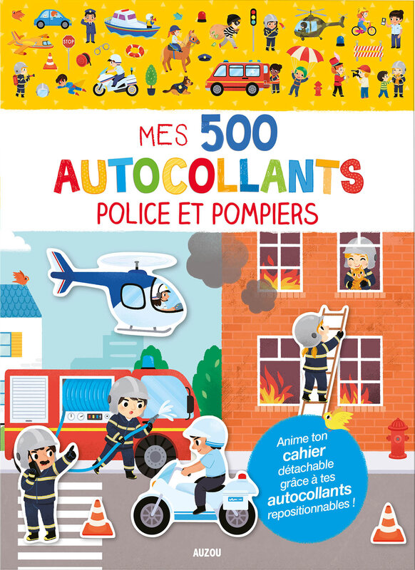 Auzou Mes 500 autocollants - Police et pompiers