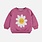 Souris Mini RED-VIOLET LONG SLEEVES SWEATER WITH MARGUERITE IN FRENCH TERRY (2-3 Y)