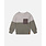 Deux Par Deux Super Soft Colorblock Top With Quilted Pocket Gray And Sage (5-6 Y)