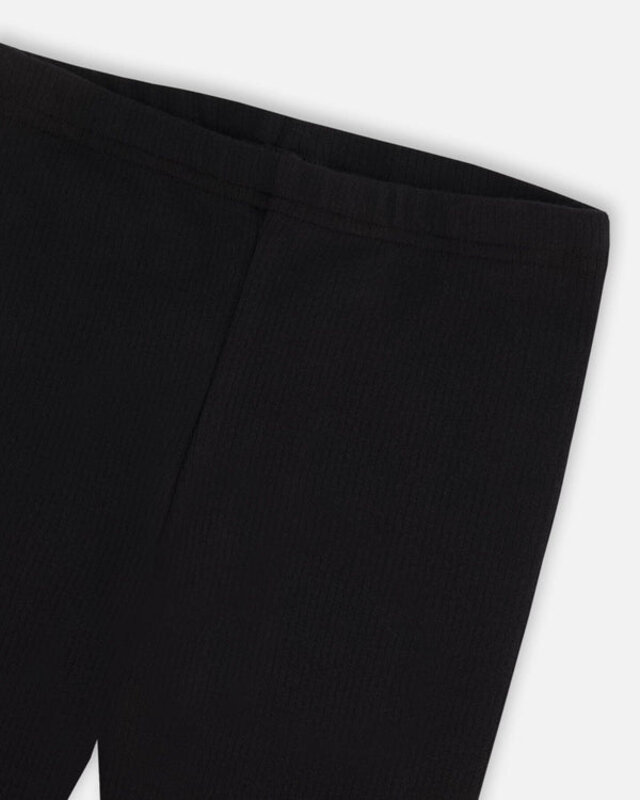 Deux Par Deux Legging Côtelé Noir (5-6 ans)