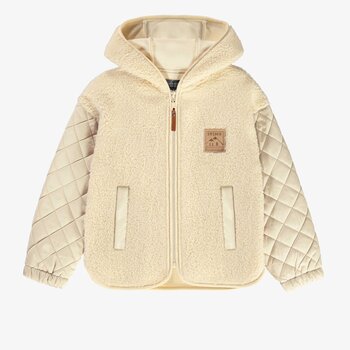 Souris Mini Beige vest with zipper in sherpa (7-10 Y)