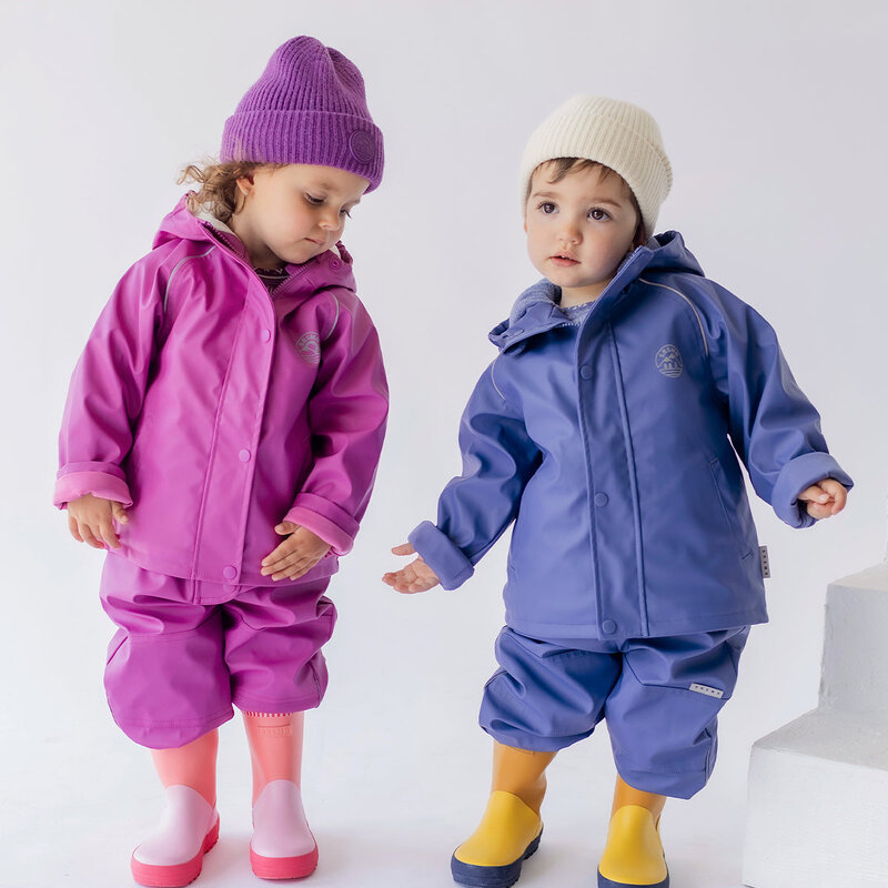 Souris Mini Manteau imperméable bleu en polyuréthane (18-24m / 2-3ans)