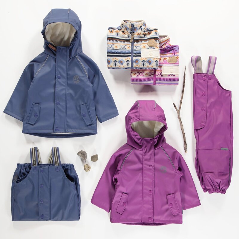 Souris Mini Blue waterproof coat in polyurethane (18-24m / 2-3Y)