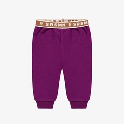 Souris Mini Purple pants in fleece (6-9m)