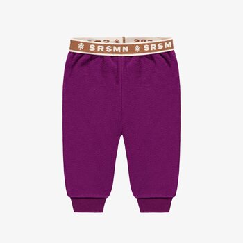 Souris Mini Pantalon en polar mauve (6-9m)