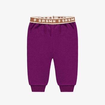 Souris Mini Purple pants in fleece (6-9m)