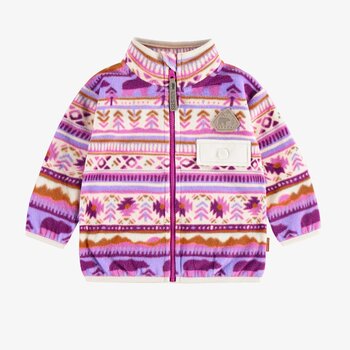 Souris Mini Veste en polar mauve à motifs hivernaux (6-9m / 2-3ans)