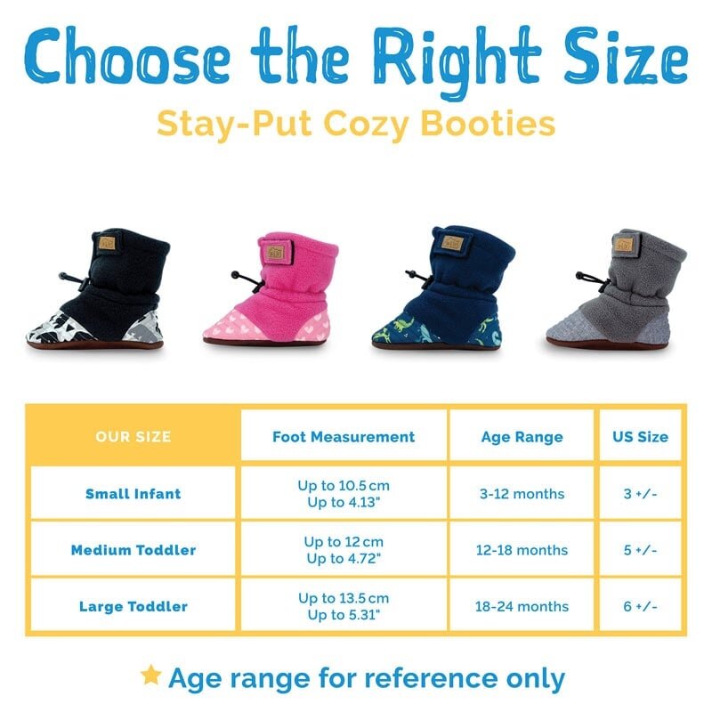 Jan&Jul Baby stay-put cozy booties  - Black (3-12m/18-24m)