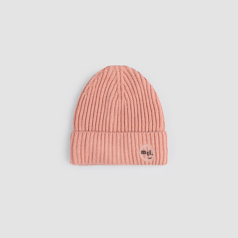 Miles the label Tuque côtelée rose (2-6x / 8-10ans)