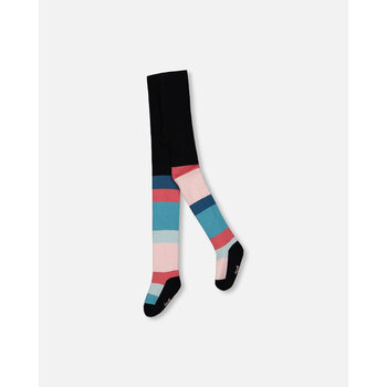 Deux Par Deux Collants à rayures multicolores (5-6ans/10-12ans)