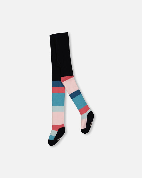 Deux Par Deux Collants à rayures multicolores (5-6ans/10-12ans)