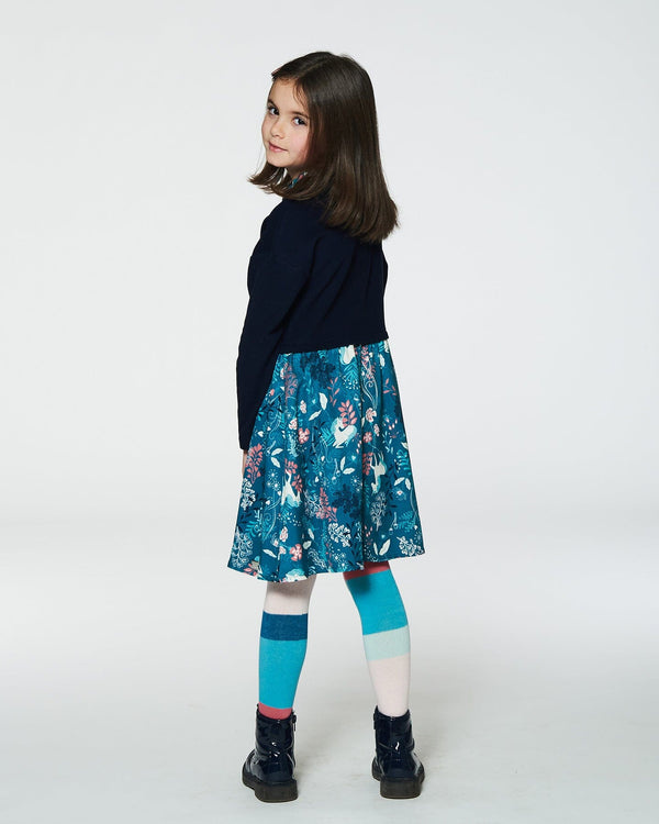 Deux Par Deux Collants à rayures multicolores (5-6ans/10-12ans)