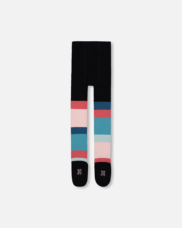 Deux Par Deux Collants à rayures multicolores (5-6ans/10-12ans)
