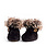 Petit Coulou Minky winter booties with fur for baby - Onyx (6-12m)