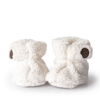 Petit Coulou Bottines en sherpa - Crème (6-12mois)