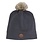 Calikids Cotton beanie with pompom - Iron (9-24m/6-12y)