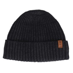 Calikids Tuque en tricot doux - Black (9-24m/2-5ans)