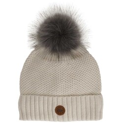 Calikids Tuque en tricot doux avec pompon - Almond (9-24m/2-5ans)