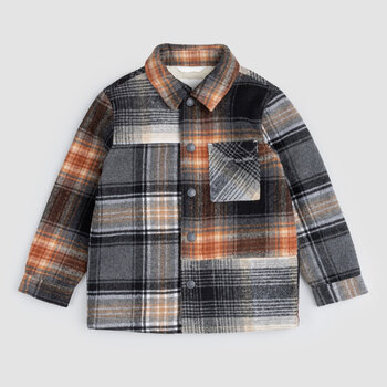 Miles the label Copper Plaid Shacket (2/10ans)