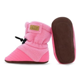 Jan&Jul Baby Stay-Put Cozy Booties - Watermelon Pink (3-12m/18-24m)
