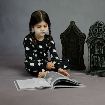 Petit Lem Ensemble pyjama noir à imprimés de fantômes phosphorescent (2/7ans)