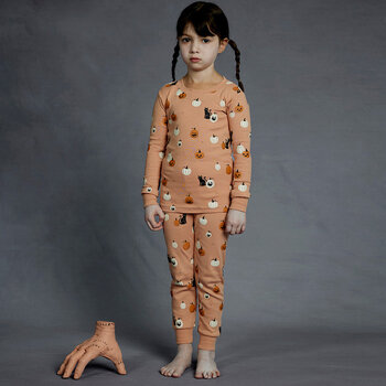 Petit Lem Ensemble pyjama fleur de pommier à imprimé de citrouilles (2ans/6x)