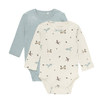 Fixoni Ensemble 2 pièces cache-couche imprimé de dragons (0m/12m)
