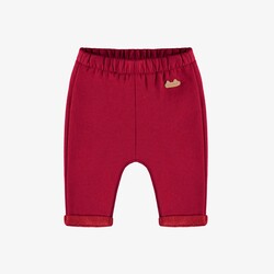 Souris Mini Pantalon rouge coupe ample en coton ouaté (0-3m / 12-18m)