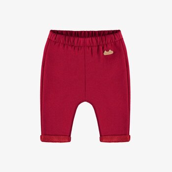 Souris Mini Red brushed french fleece pants loose fit (0-3m / 12-18m)