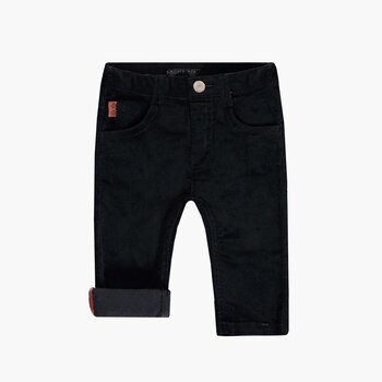 Souris Mini Pantalon noir de coupe régulière en velours côtelé (6-9mois/2-3ans)