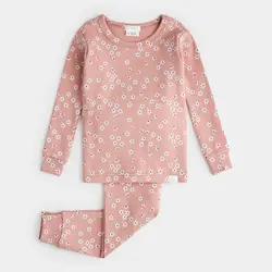 Petit Lem Autumn Garden Print on Dove Pink PJ Set (2y-6x)
