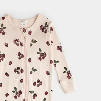 Petit Lem Raspberry Print on Cherry Blossom Convertible Sleeper (18m/24m)