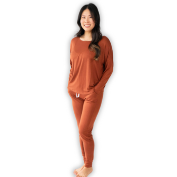 Belan . J Women's Long Sleeve Lounge Set - Rust